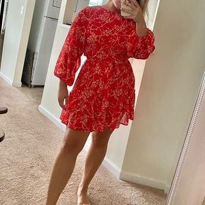 Red Floral Dress